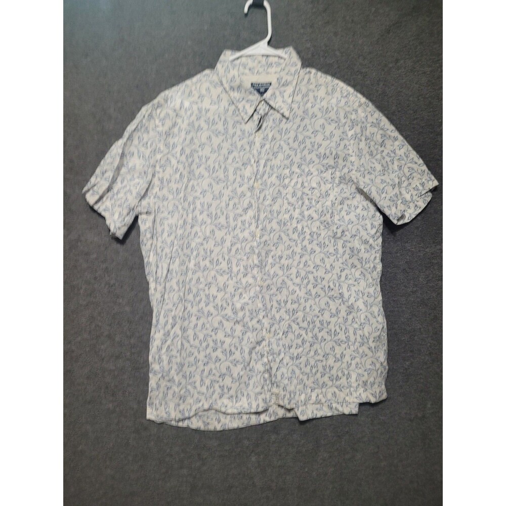 Polo Jeans Co Ralph Lauren XL button front polo shirt flower foliage graphic